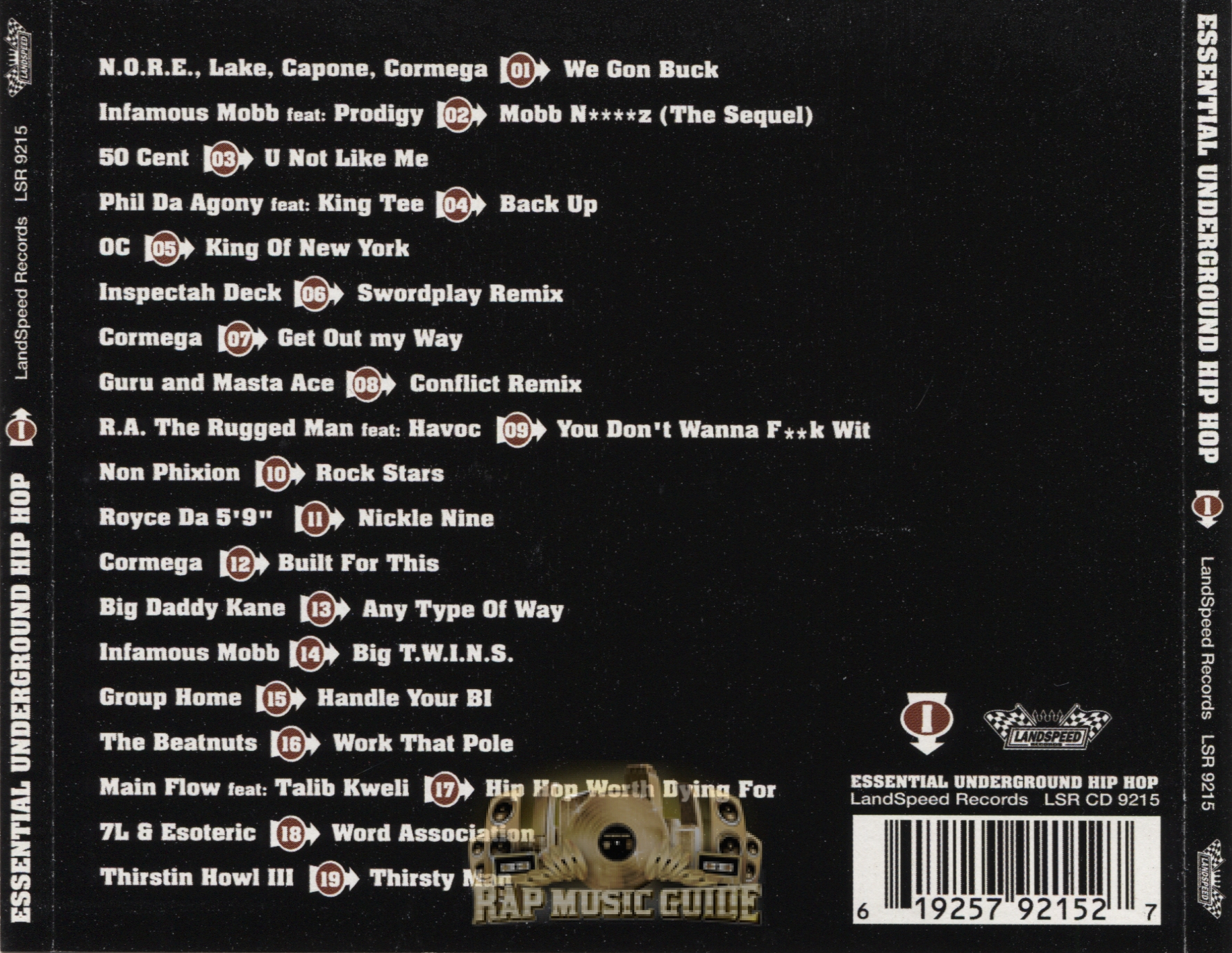 Landspeed Records - Essential Underground Hip Hop 1: CD | Rap Music Guide